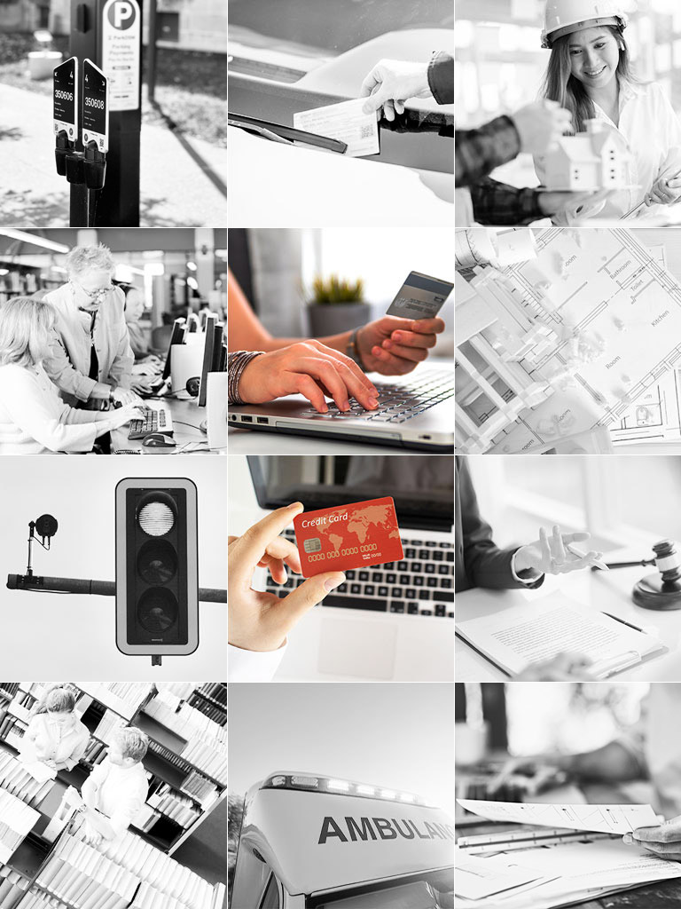 A collage of smaller images that represent the content