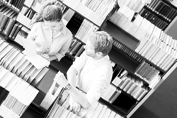 A scene from a library